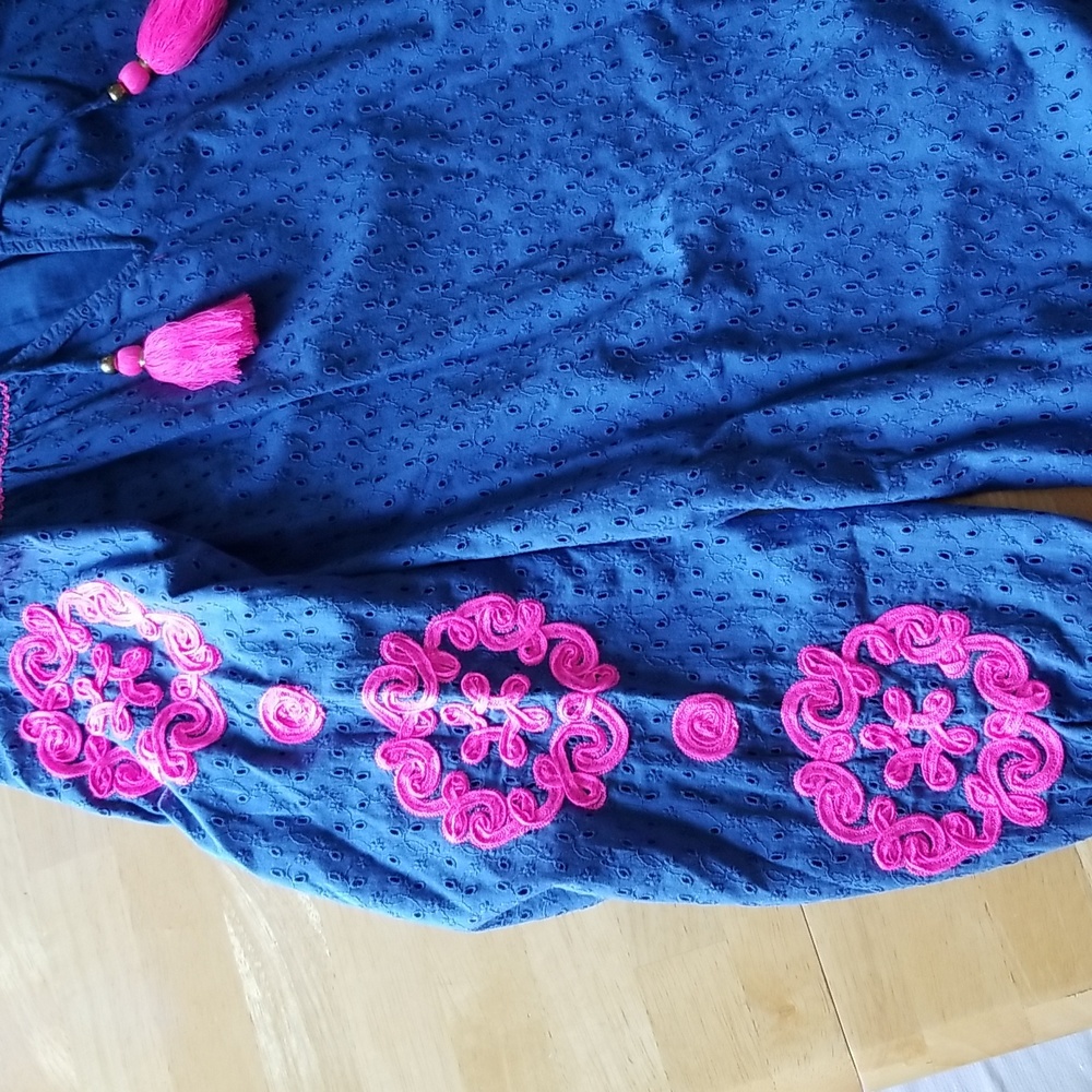 Lilly Pulitzer Lucee Dress, Oyster Bay Navy Bayside Eyelet, Size S Small - Picture 8 of 13